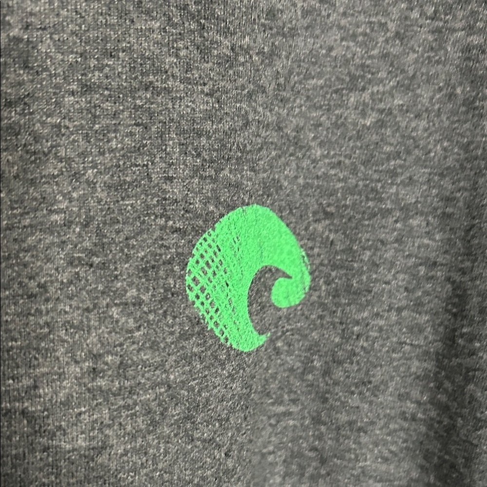 Costa Charcoal Tee with Neon Green Accent EUC - Picture 3 of 4